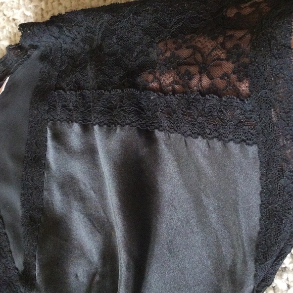 Satin like Night Gown with Lace trim | Size M | Deep V Neckline | Cap Sleeve - Picture 4 of 11